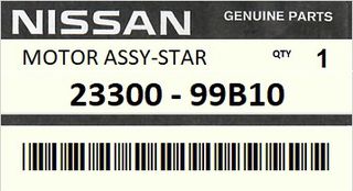 Μίζα - Eκκινητήρας NISSAN ENGINE CG10DE CG13DE #2330099B10