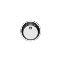 Στρογγυλή Κολλητή Γούρνα Σατινέ Inox Φ30x15