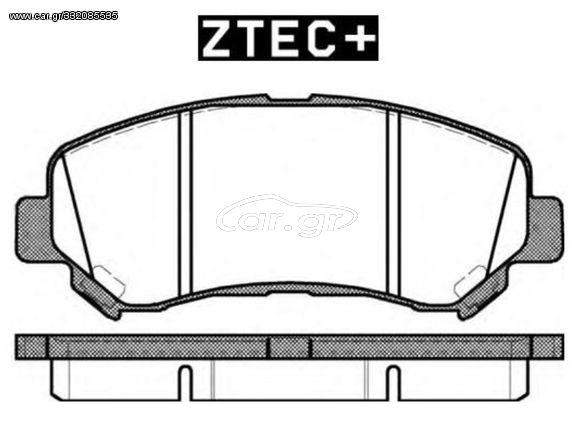 ZTEC+ Σετ τακάκια NISSAN Qashqai/Qashqai+2 I (J10,NJ10) - X-Trail (T31) - Juke (F15) - SUZUKI Kizashi (FR)