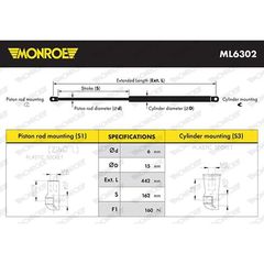 Αμορτισέρ Μπαγκάζ Monroe ML6302 για Grand Cherokee IV (Wk-Wk2) 11.10 -