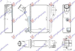 ΨΥΓΕΙΟ INTERCOOLER 1.6 i-DTEC ΠΕΤΡΕΛΑΙΟ (175x255x62) για HONDA CR-V 13-15