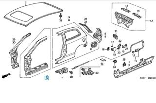 ΚΟΛΩΝΑ ΕΜΠΡΟΣ ΑΡΙΣΤΕΡΗ HONDA CIVIC 3DR '01- '03 (04645S5SG00ZZ) PANEL SET L,FR