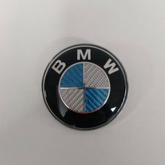BMW σήμα 74mm Μπλέ look carbon