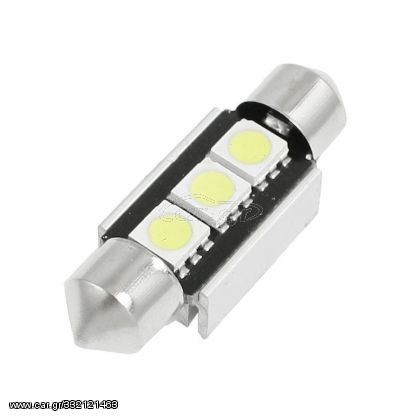 Led λάμπα για πλαφονιέρα CANBUS με 3 SMD led 42 mm - 1τμχ.