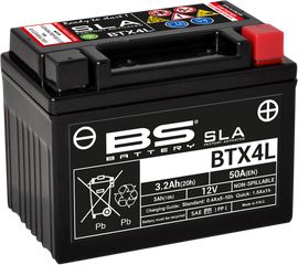 ΜΠΑΤΑΡΙΑ BS BTX4L-BTZ5S(ΞΗΡΑΣ ΦΟΡΤΙΣΗΣ-ΧΩΡΙΣ ΗΛΕΚΤΡΟΛΥΤΗ-διαμετρος 113χ70χ85) ΕΤΟΙΜΗ ΓΙΑ ΧΡΗΣΗ 4,2 Αh-64 AMBER