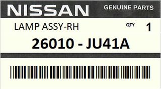 Φανάρι εμπρόσθιο δεξιό INFINITI (NISSAN) V36 G35/37 2000-2010 #26010JU41A