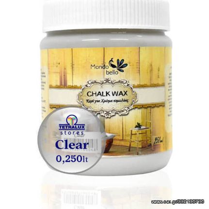 ΚΕΡΙ ΔΙΑΦΑΝΟ ΓΙΑ ΧΡΩΜΑ ΚΙΜΩΛΙΑΣ MONDO BELLO CHALK PAINT 250ML