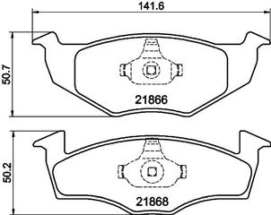 TAKAKIA POLO 95-  8DB355007891 001558 6N0698151 6N0-698-151 6N0698151C 6N0-698-151-C 8DB-355-007-891 JZW698151E T1094 HELLA PAGID