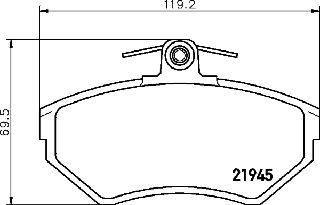 Τακάκια επρόσθια  8DB355018251 001769 1769 4007590019487 8E0698151 8E0-698-151 8E0698151A 8E0-698-151-A 8E0698151N 8E0-698-151-N T5098 Τ5098