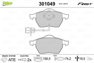 Τακάκια επρόσθια  301049 001997 1997 4A0698151 4A0-698-151 4A0698151C 4A0698151D