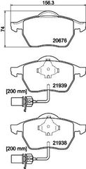 Τακάκια επρόσθια  8DB355008411 002433 2433 4B0615116 4B0615116A 4B0615116F 4B0615116G 4B0698151 4B0-698-151 4B0698151A 4B0-698-151-A 4B0698151AF 4B0698151B 4B0-698-151-B 4B0-698-151-F 4B0698151H 4B0-6