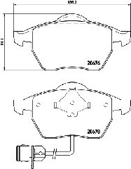 Τακάκια επρόσθια  8DB355007461 002817 2817 4007590006661 4A0698151 4A0-698-151 4A0698151A 4A0698151C 4D0698151H T1035 Τ1035
