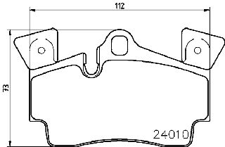 Σετ τακάκια οπίσθια  8DB355011471 002841 2841 7L5698451 7L5-698-451 95535293950 95535293951 958698451A T1460 HELLA PAGID