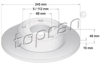 ΔIΣKOΠΛAKA A 4 QUATTRO  109525 003557 8D0615601A 8D0-615-601-A 8E0615601A