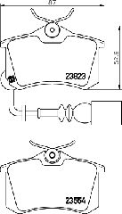 Σετ τακάκια οπίσθια  8DB355010781 1H0-698-451 1J0-698-451-K 1K0-698-451-J 304081 5Q0-698-451 5Q0-698-451-A 6Q0698451 6Q0698451B 6Q0-698-451-B 6X0698451 6X0698451A 6X0-698-451-A JZW698451F JZW698601AJ