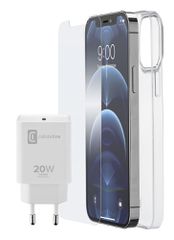 Cellular Line Starter Kit 413933 με Back Cover Σιλικόνης Διάφανο & Tempered Glass & USB-C Wall Adapter 20W (iPhone 12 Pro Max)