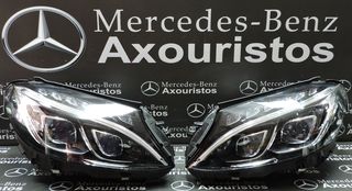 ΦΑΝΑΡΙA ΕΜΠΡΟΣΘΙA ΣΕΤ, MERCEDES-BENZ, C-CLASS, W205, FULL LED, ΧΩΡΙΣ ΤΙΣ ΠΛΑΚΕΤΕΣ, PRE-FACELIFT, 2015-2019, ΣΕΤ ΜΟΝΟ!!!  **AXOURISTOS**