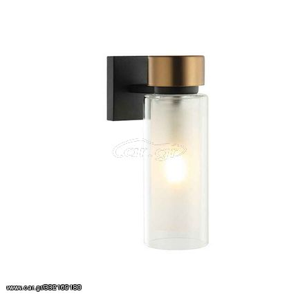 Zambelis Lights Φωτιστικό Τοίχου E14  SANDY BLACK-ANTIQUE BRASS IP44