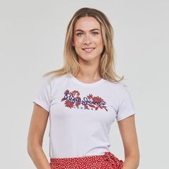 Γυναικείο t-shirt PEPE JEANS NEREA PL505436-PJ0/800/WHITE