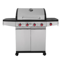 Ψησταριά BBQ INOX υγραερίου UNIMAC PREMIUM 661317 14500W με 4 εστίες + 1 πλαινή εστία ( 661317 )