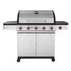 Ψησταριά BBQ INOX υγραερίου UNIMAC PREMIUM 661318 17500W με 5 εστίες + 1 πλαινή εστία ( 661318 )