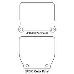 V-Force 2 πέταλα ριντ απο ανθρακόνημα 2P050-1 Suzuki RM 80/85, Honda CR 80, Yamaha YZ 80