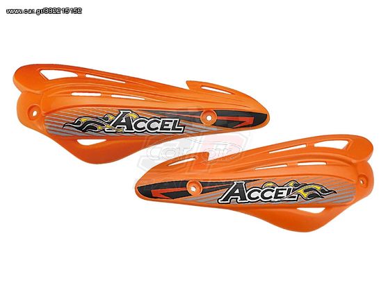 Accel enduro πλαστικές χούφτες / προστατευτικά χεριών (ανταλλακτικά για HGS-10)- Πορτοκαλί AC-SD-10-OR