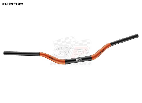 Accel δίχρωμο τιμόνι fat bar 28.6mm Μαύρο / Πορτοκαλί AC-CTH-10-6061O Συμβατό με όλα τα καβαλέτα / βάσεις τιμονιού 28.6