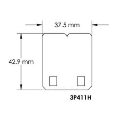 V-Force 3 πέταλα ριντ απο ανθρακόνημα 3P411H Kawasaki KX 80, KX 85, KX 100, KX 112, Suzuki RM 100