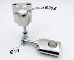 Accel καβαλέτα τιμονιού κιτ με 10mm βίδα & 45mm ύψος για 28.6mm τιμόνι - Ασημί Νίκελ AC-BM-13-28-F1S Universal