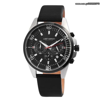 Just Watch Exclusive, Men's Watch, Black Leather Strap JW20086-001