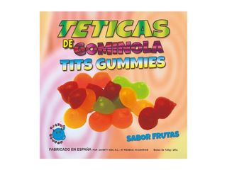 DIABLO GOLOSO - BOX OF GLOSSY TITS GUMMY FLAVOR FRUITS 6 COLORS AND FLAVORS MADE IS SPAIN /es/pt/en/fr/it/