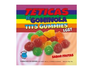 DIABLO GOLOSO - GUMMY BOX WITH SUGAR TITS FLAVOR FRUITS 6 COLORS AND FLAVORS LGBT MADE IS SPAIN /es/pt/en/fr/it/