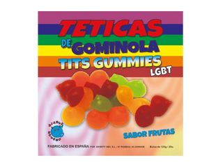 DIABLO GOLOSO - FRUIT FLAVOR GLITTER TITS GUMMY BOX 6 COLORS AND FLAVORS LGBT MADE IS SPAIN /es/pt/en/fr/it/