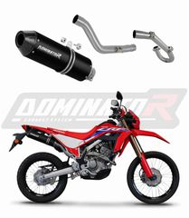Dominator Ολόσωμη Εξάτμιση MX2 Black S.Steel/Carbon End Honda CRF 300L/Rally 2021 - 2023  (Περιέχει Σιγαστήρα)
