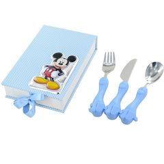 Aσημένιο Παιδικό σετ γεύματος Mickey Mouse 9085-VL/D297-C