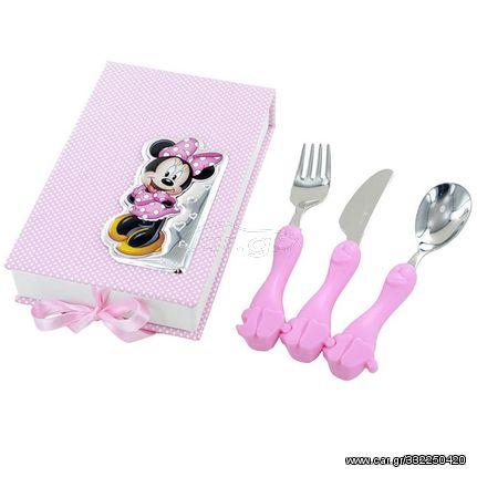 Aσημένιο Παιδικό σετ γεύματος Minnie 9085-VL/D302-RA
