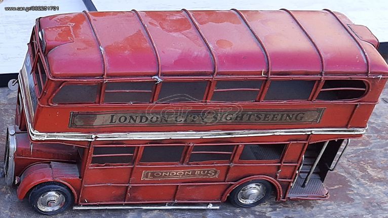 Μινιατούρα vintage διώροφο λεωφορείο Λονδίνου