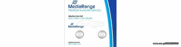 Μπαταρίες αλκαλικές MediaRange Premium Coin Cells AG3 1.5V LR41 (συσκευασία 2 τεμαχίων) MRBAT117