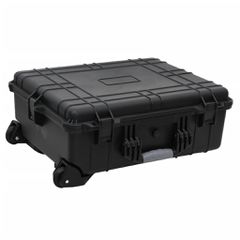 vidaXL Θήκη Πτήσης με Ρόδες Μαύρη 63 x 50 x 23 εκ. από Πολυπροπυλένιο