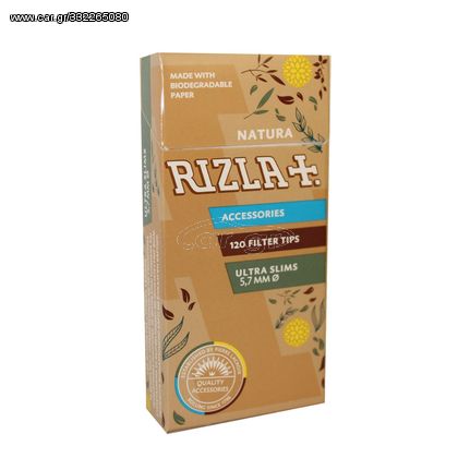 ΦΙΛΤΡΑ RIZLA NATURA ULTRA SLIM 5.7mm 120 TEM