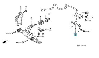 ΜΠΑΡΑ ΖΑΜΦΟΡ ΕΜΠΡΟΣ HONDA CR-V '97- '01 (51330S10020) Spring Assy., FR. Stabilizer (26MM)