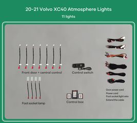 Digital iQ Ambient Light Volvo  XC40 mod. 2018>, 11 Lights, 64 Colors