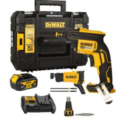 DeWalt DCF620M1K Κατσαβίδι Γυψοσανίδας 18V 1 Μπαταρία 4.0 Ah XR Li-Ion, φορτιστής XR Multi-Voltage, οδηγός αυτόματης τροφοδοσίας βίδας και κασετίνα TSTAK