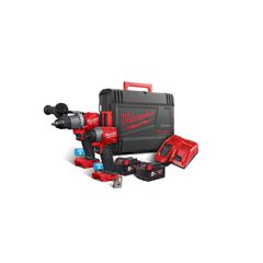 Milwaukee M18 ONEPP2A2-502X - Σετ Κρουστικό Δραπανοκατσάβιδο & Παλμικό Κατσαβίδι 18V με 2 Μπαταρίες 6Ah και Θήκη (4933464529)