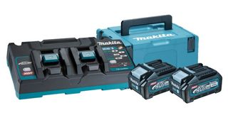 Makita 191U00-8 - Σετ 2 μπαταρίες Li-ion XGT® 40V/4.0Ah (BL4040), διπλό ταχυφορτιστή (DC40RΒ) & βαλίτσα MakPac