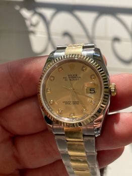 Rolex Datejust 36mm two tone gold dial with diamonds Superclone quality 2024 edition 