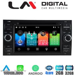 LM Digital - LM N4140 GPS Οθόνη OEM Multimedia Αυτοκινήτου για Ford C-Max, Fiesta, Focus, Fusion, Kuga, S-Max, Transit (CarPlay/AndroidAuto/BT/GPS/WIFI)