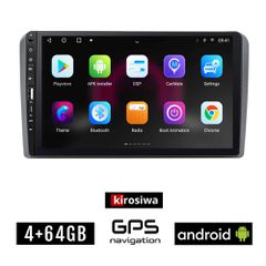 AUDI A3 (2003-2012) Android οθόνη αυτοκίνητου 4GB με GPS WI-FI (ηχοσύστημα αφής 9" ιντσών OEM Youtube Playstore MP3 USB Radio Bluetooth Mirrorlink Α3 εργοστασιακή, 4x60W, Navi)