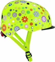 Παιδικο Κρανος Globber Elite Lights XS/S (48-53cm) Lime Green Flowers 507-106